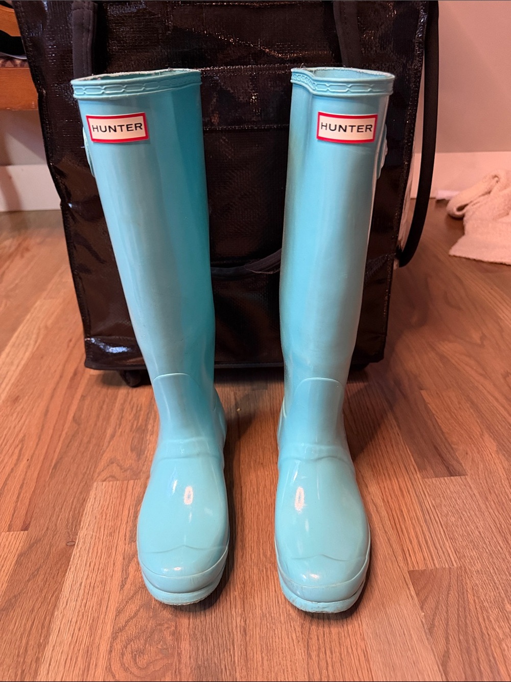 Hunter Tall Rain Boots - RARE Tiffany Blue